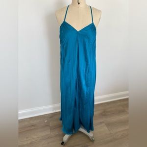 Elegant Blue Halter Dress